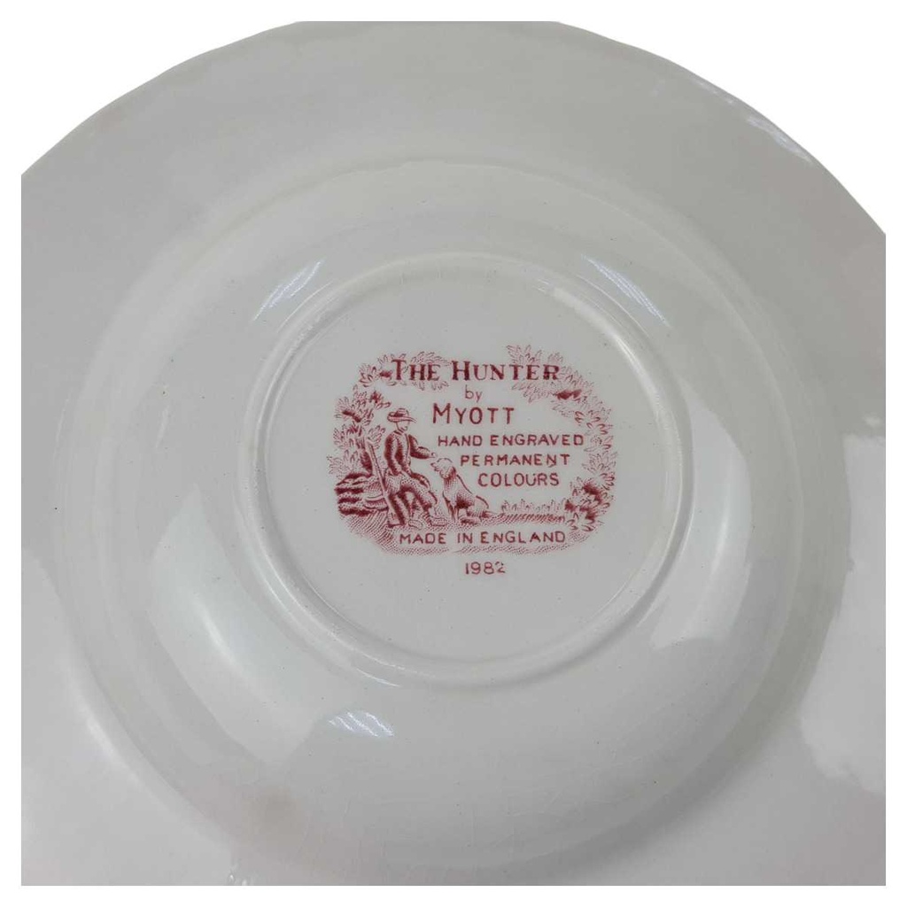 [1699502] Suppenteller 22,8 cm Myott The Hunter Rot gebraucht - gut Bild 3