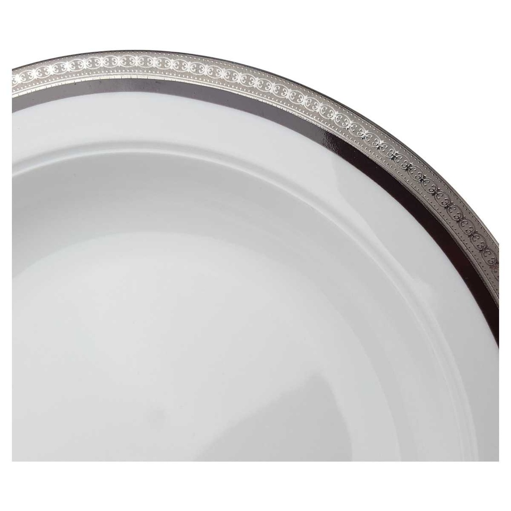 [1780517] Suppenteller 21,3 cm Eschenbach Braun Platinrand gebraucht - gut Bild 2
