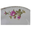 [1780528] Servierplatte 33,3x22 cm Chodziez Moosrose Goldrand gebraucht - gut Bild 3