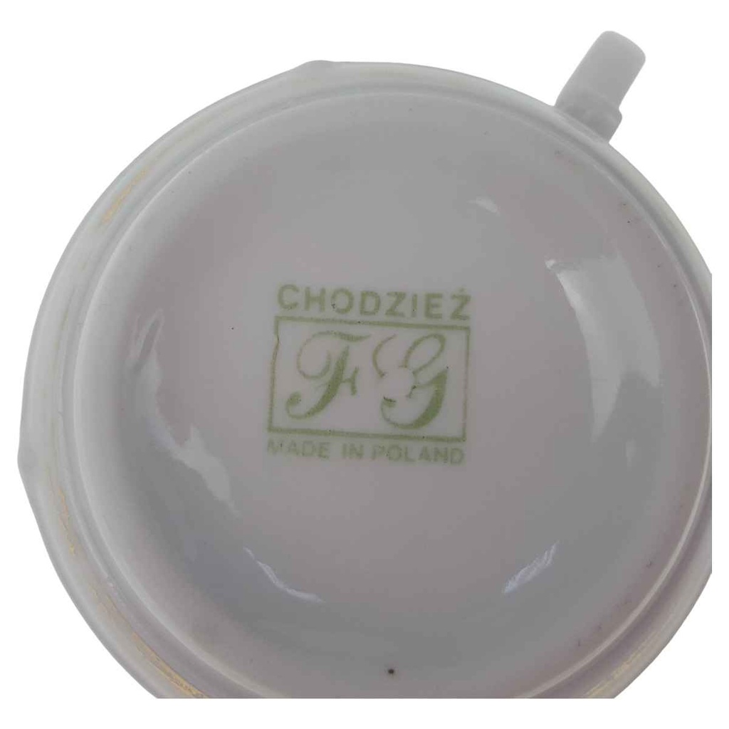 [1780531] Kaffeetasse 0,2 L Chodziez Moosrose Goldrand gebraucht - gut Bild 4