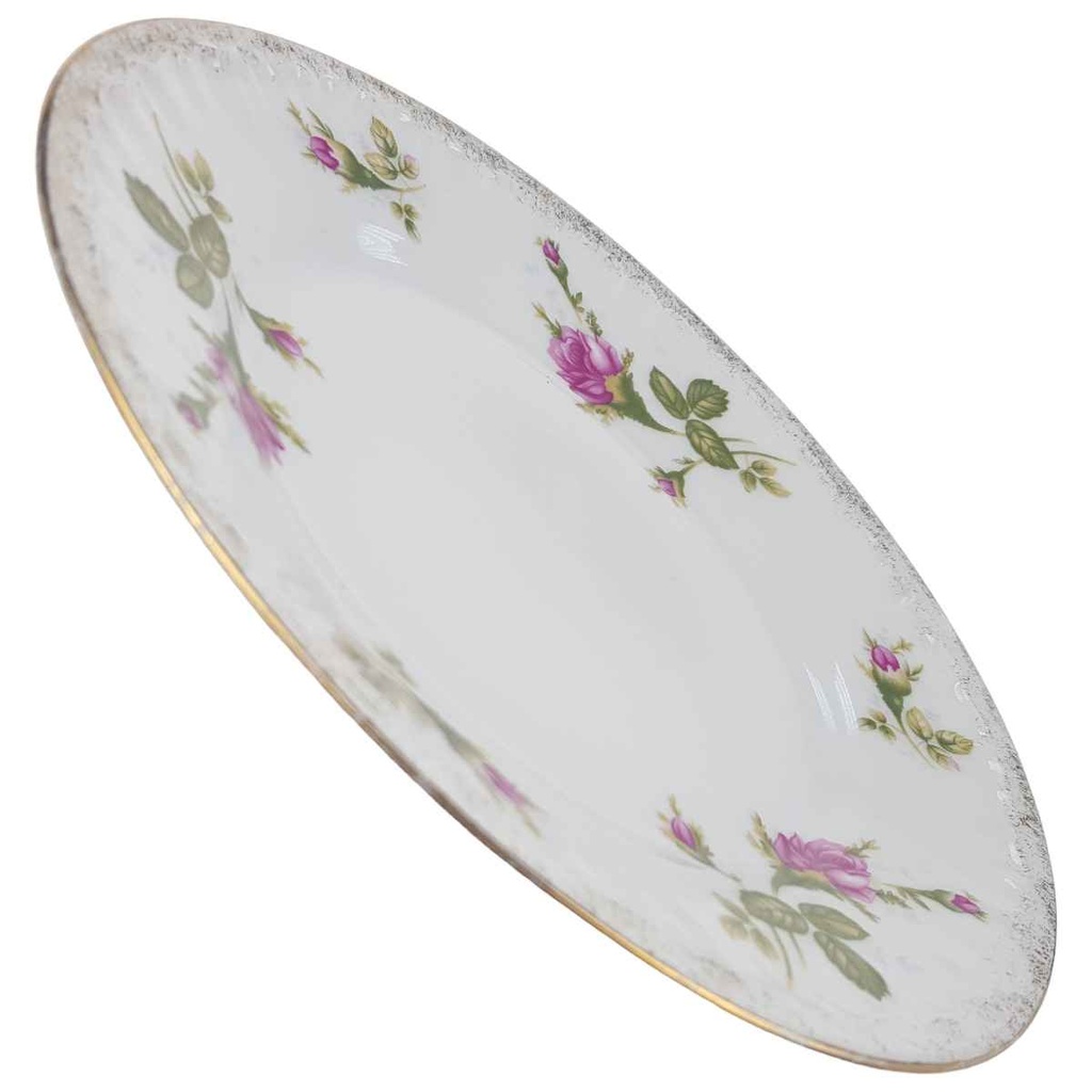 [1780533] Kuchenteller 19,5 cm Chodziez Moosrose Goldrand gebraucht - akzeptabel Bild 2