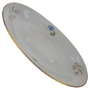 [1780542] Untertasse für Tee 14,5 cm Schaller Bunte Blumen Goldrand gebraucht - gut Bild 2