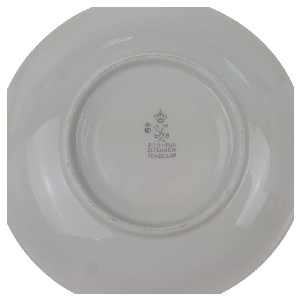 [1780542] Untertasse für Tee 14,5 cm Schaller Bunte Blumen Goldrand gebraucht - gut Bild 3