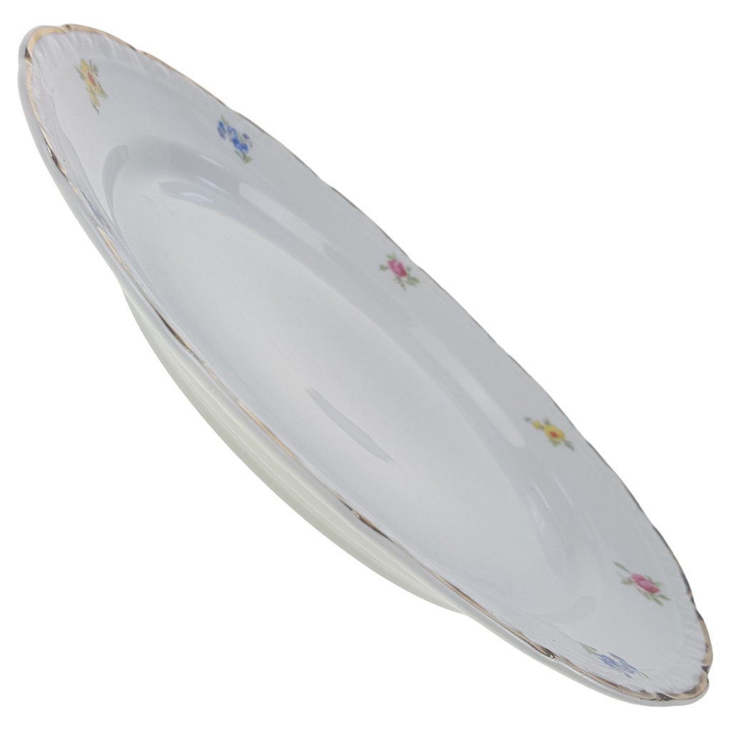 [1780614] Speiseteller 23,7 cm Apulum Streublümchen Goldrand gebraucht - akzeptabel Bild 2