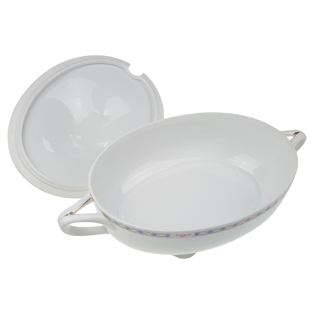 [1780638] Suppenterrine Suppenschüssel Goldrand 2,5 L Rosenthal Botticelli Bunte Blumenranke Bavaria Selb gebraucht - gut Bild 4
