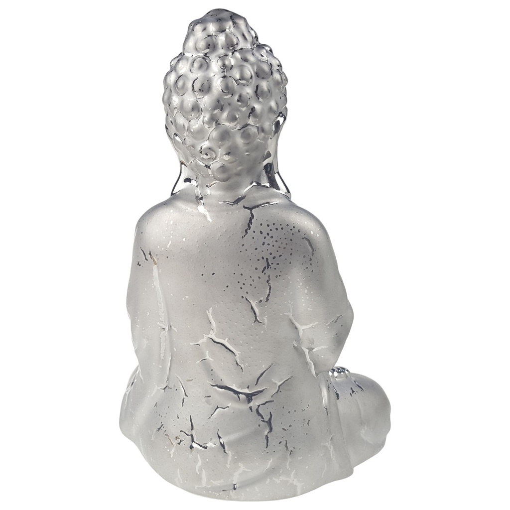 [1780680] Skulptur Figur Buddha sitzend Gilde Dreamlight Silber H 24,5 cm Bild 4