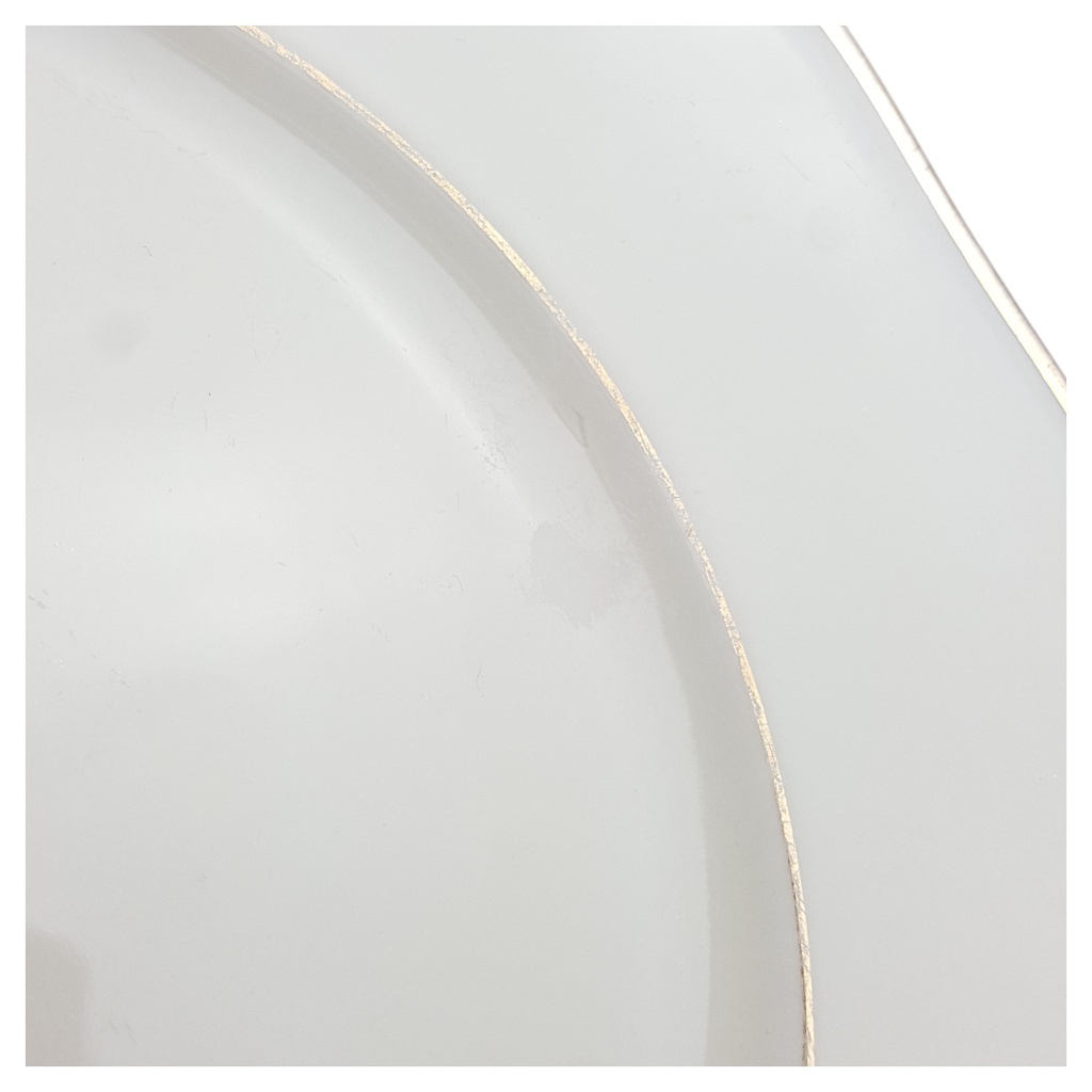 [1780695] Kuchenteller 18,5 cm Schaller Goldrand elfenbein Wellenrand Beige gebraucht - akzeptabel Bild 4