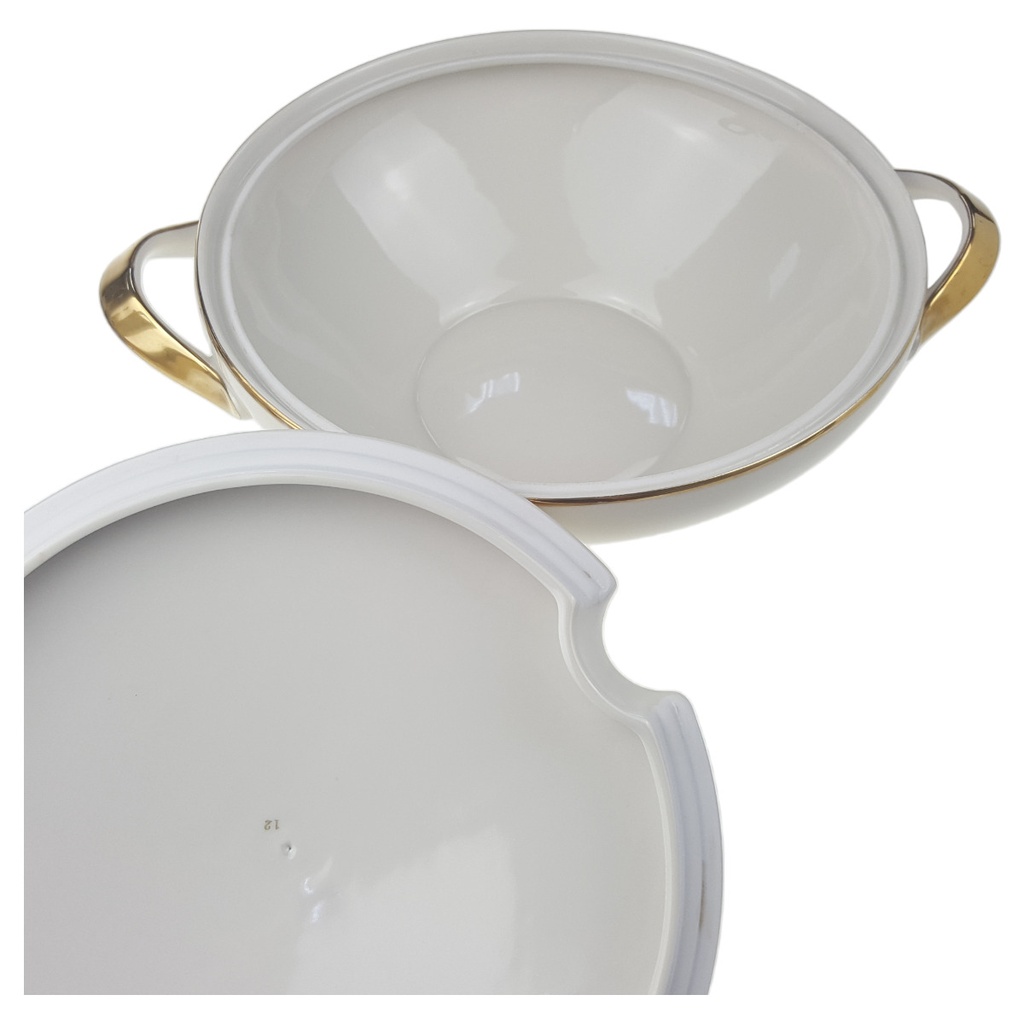 [1780697] Suppenterrine 2 L Schaller Goldrand elfenbein Beige Bild 3