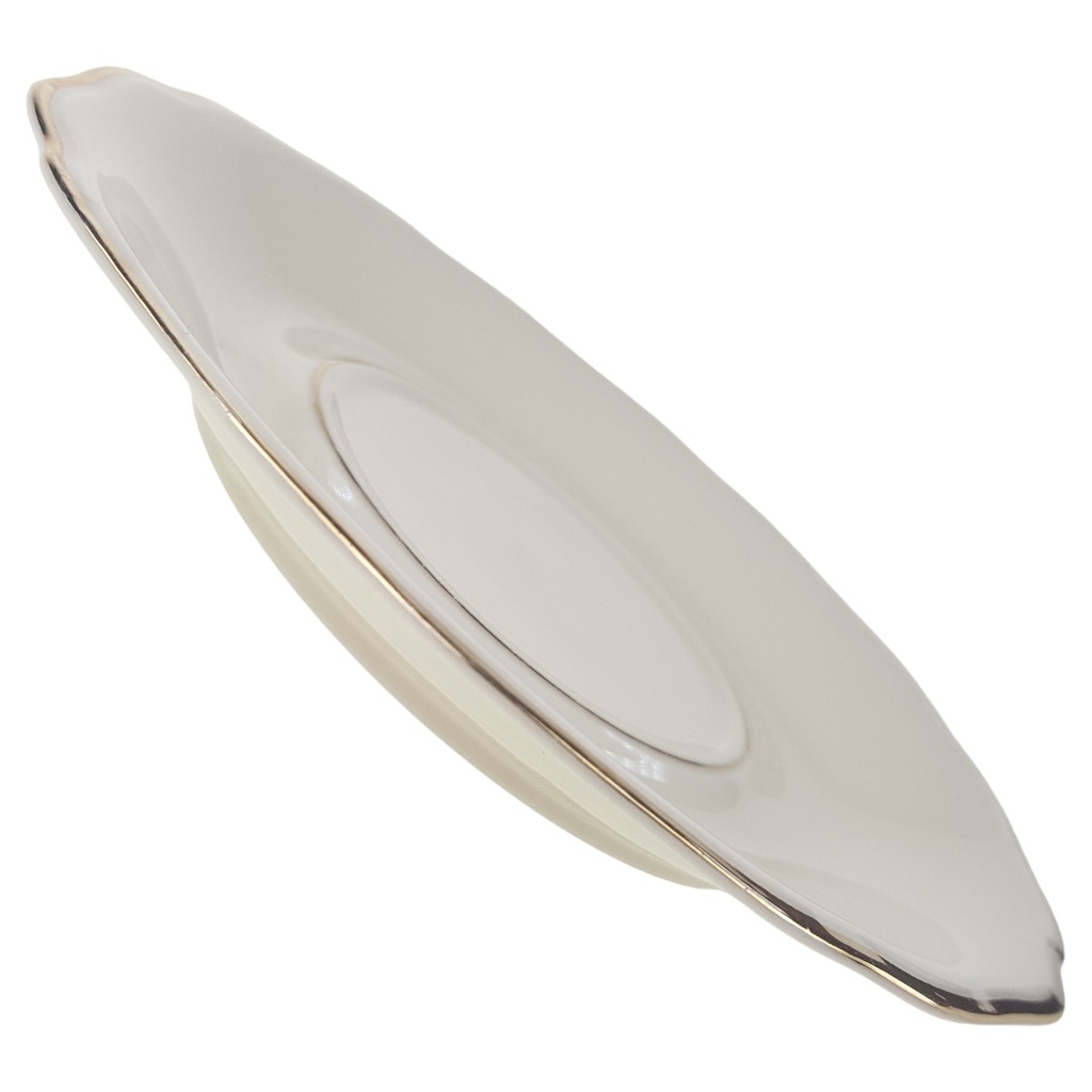 [1780698U] Untertasse für Tee 14,5 cm Schaller Goldrand elfenbein Beige gebraucht - gut Bild 2