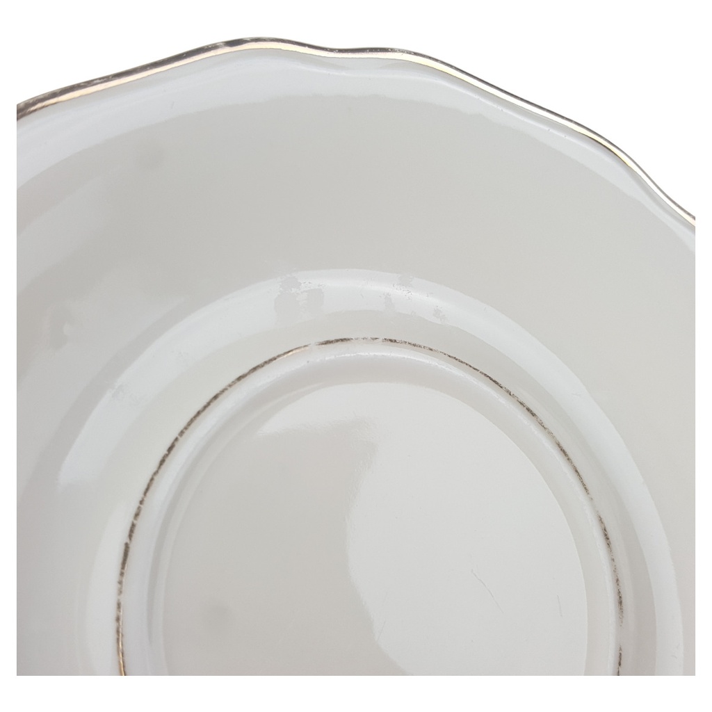 [1780698U] Untertasse für Tee 14,5 cm Schaller Goldrand elfenbein Beige gebraucht - gut Bild 5