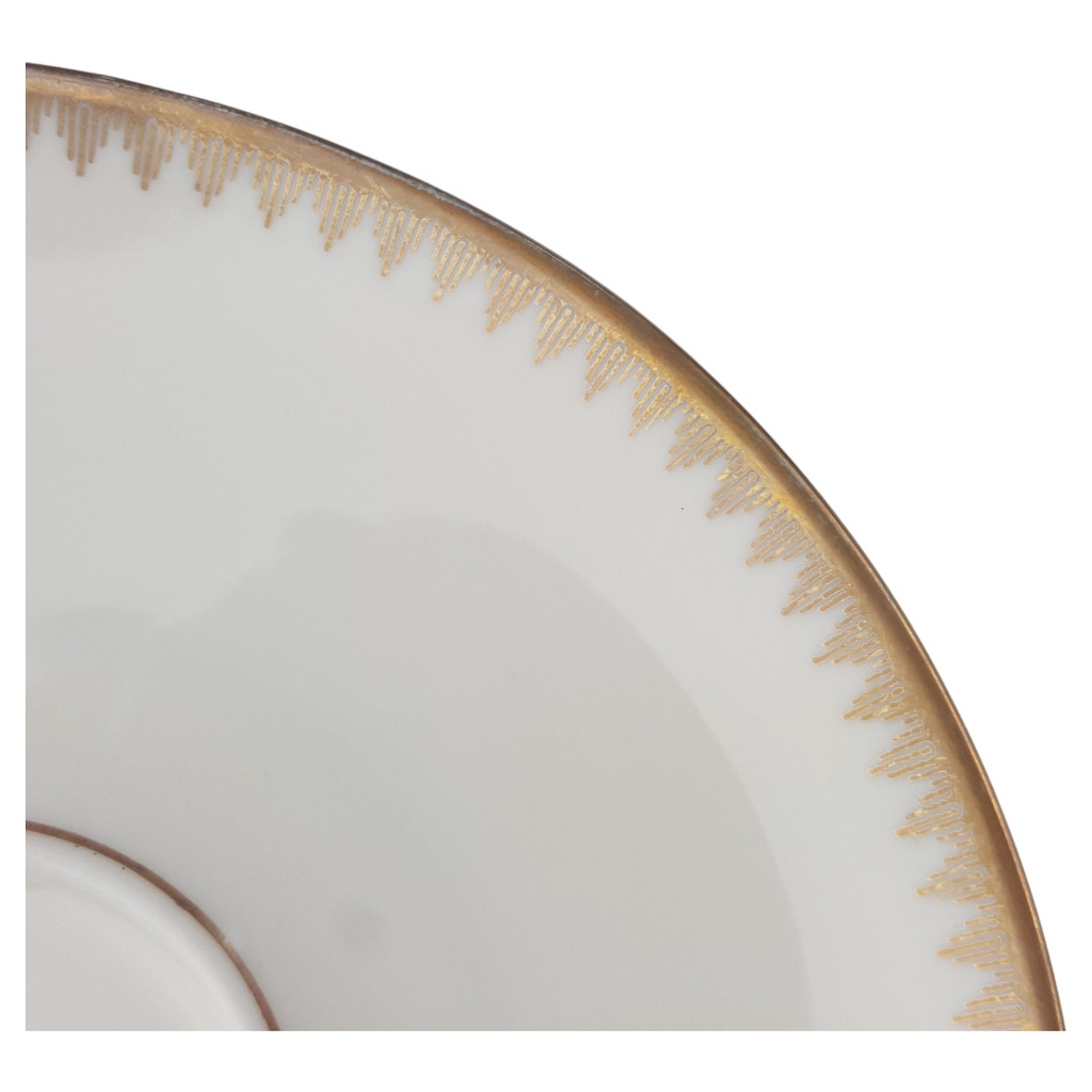 [1780726U] Untertasse für Tee 2tlg 14,7 cm Eschenbach A. Giannelli Goldranke 7 mm gebraucht - gut Bild 2