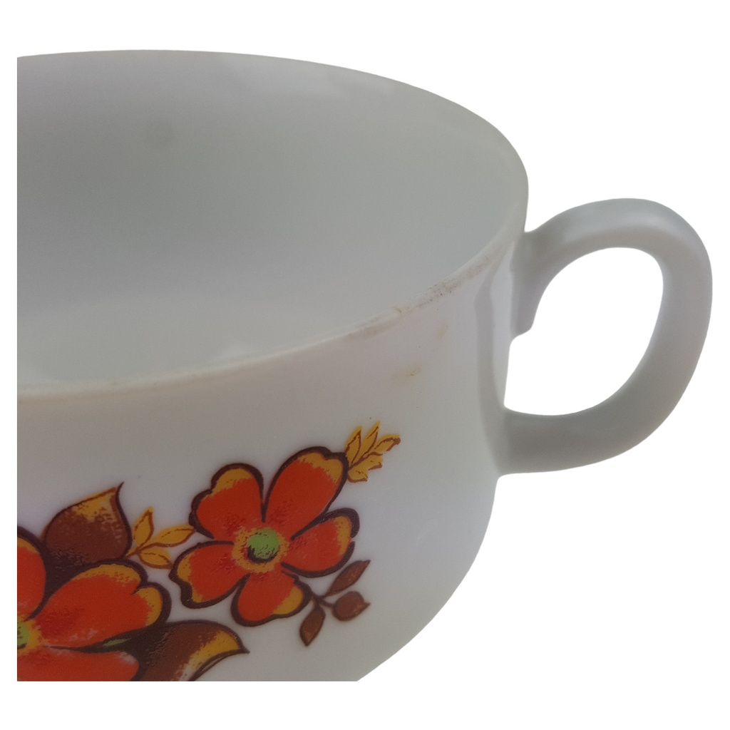 [1780746] Kaffeetasse Schirnding Blumen Braun Orange gebraucht - gut Bild 2