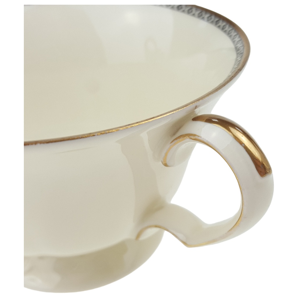 [1780754T] Teetasse Edelstein Frauenlob Elfenbein Goldrand 6965 gebraucht - sehr gut Bild 3