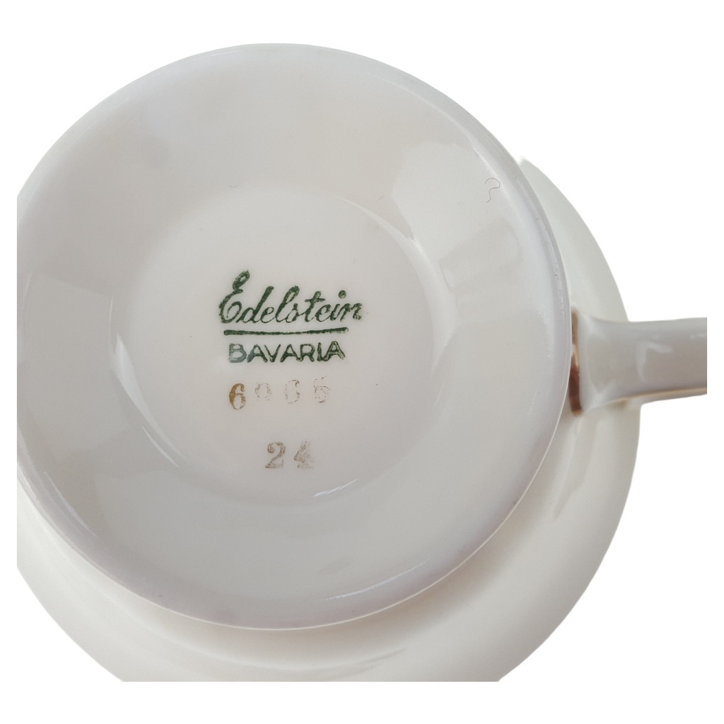 [1780754T] Teetasse Edelstein Frauenlob Elfenbein Goldrand 6965 gebraucht - sehr gut Bild 4