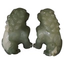 [1785165] Figur Skulptur 2er Set Jade Wächter Löwen Statuen Buchstützen schwer Bild 3