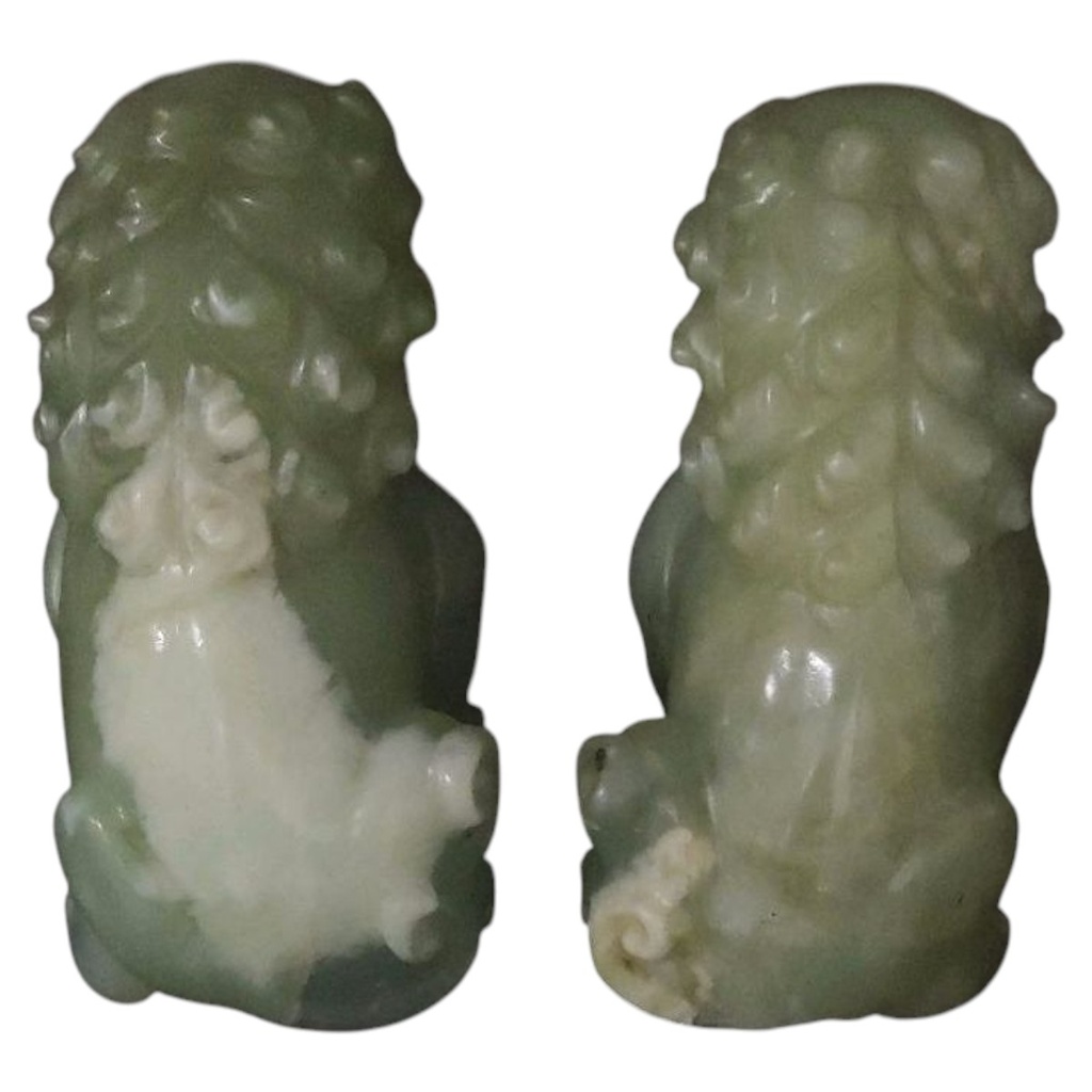 [1785165] Figur Skulptur 2er Set Jade Wächter Löwen Statuen Buchstützen schwer Bild 4