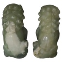 [1785165] Figur Skulptur 2er Set Jade Wächter Löwen Statuen Buchstützen schwer Bild 4