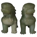 [1785165] Figur Skulptur 2er Set Jade Wächter Löwen Statuen Buchstützen schwer Bild 6