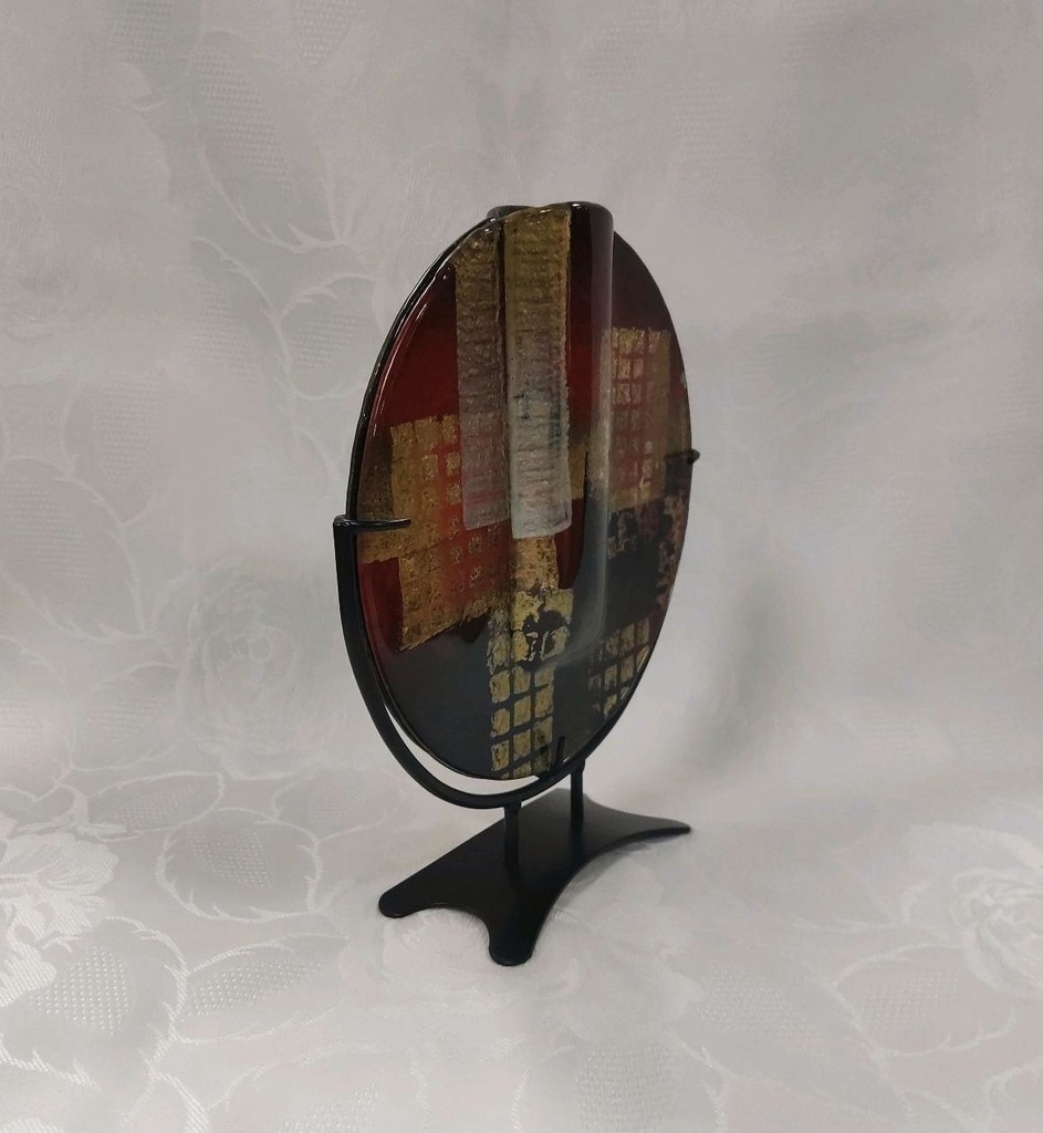 [1785197] Formano Vase Glasvase Tischvase rund mit Metallfuß Bild 2