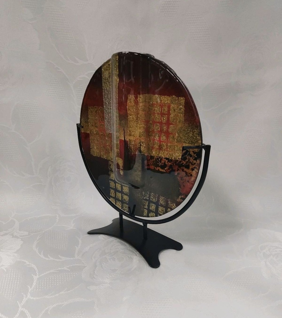 [1785197] Formano Vase Glasvase Tischvase rund mit Metallfuß Bild 4