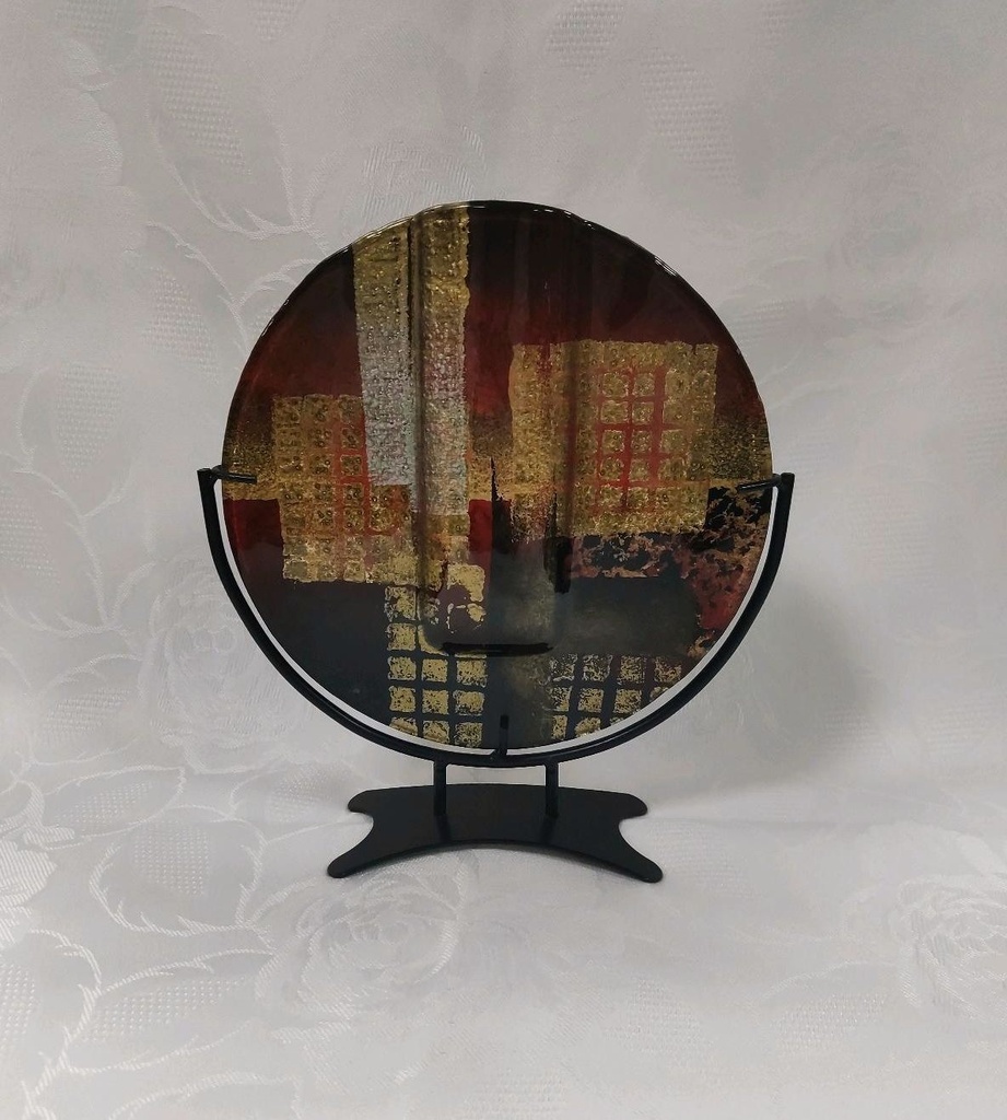 [1785197] Formano Vase Glasvase Tischvase rund mit Metallfuß Bild 5