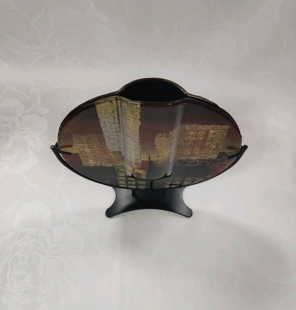 [1785197] Formano Vase Glasvase Tischvase rund mit Metallfuß Bild 6