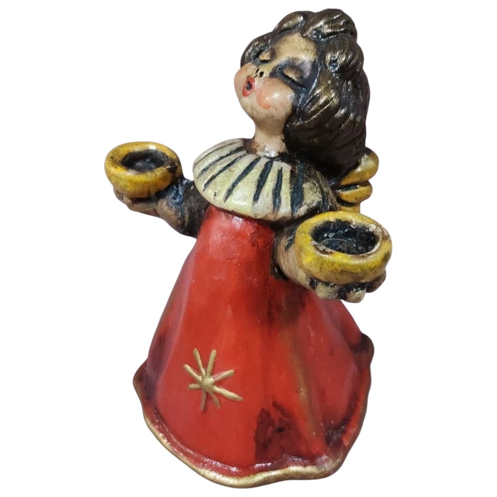 [1785216] Kerzenhalter Figur Skulptur Thun Bozener Engel Rot Gold Bild 4