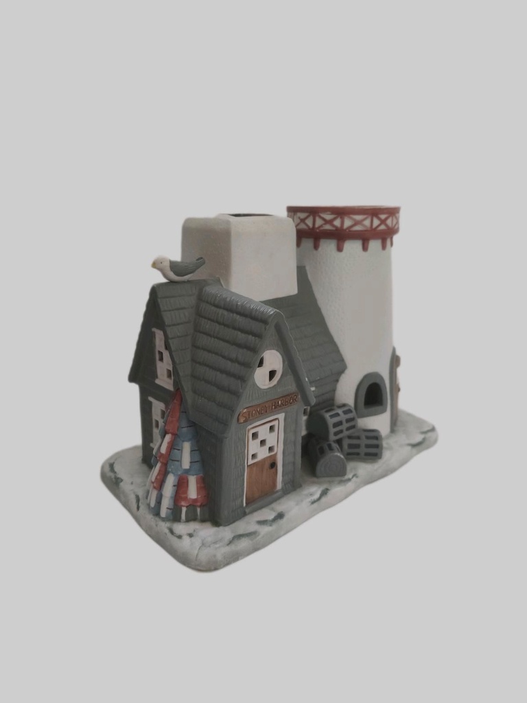 [1785239] PartyLite Leuchtturm Teelichthaus Keramik mehrfarbig Bild 2