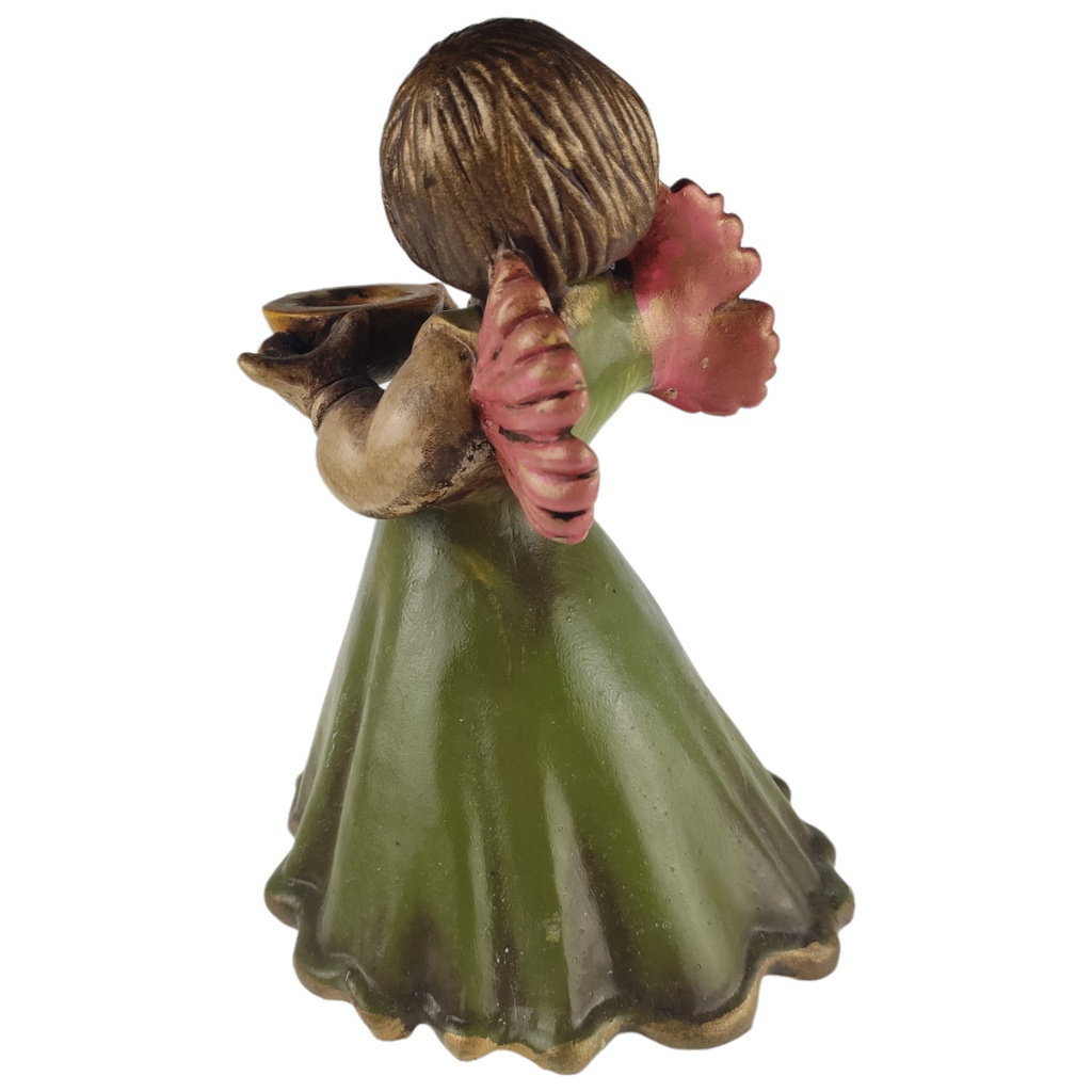 [1805953] Kerzenhalter Figur Skulptur Thun Bozener Engel grün rosa gold gebraucht - gut Bild 3