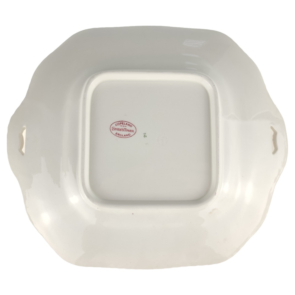 [1806007] Sandwichplatte L 27,4 B 23,7 Spode Copeland Pink Tower Rot Keramik gebraucht-sehr gut Bild 3