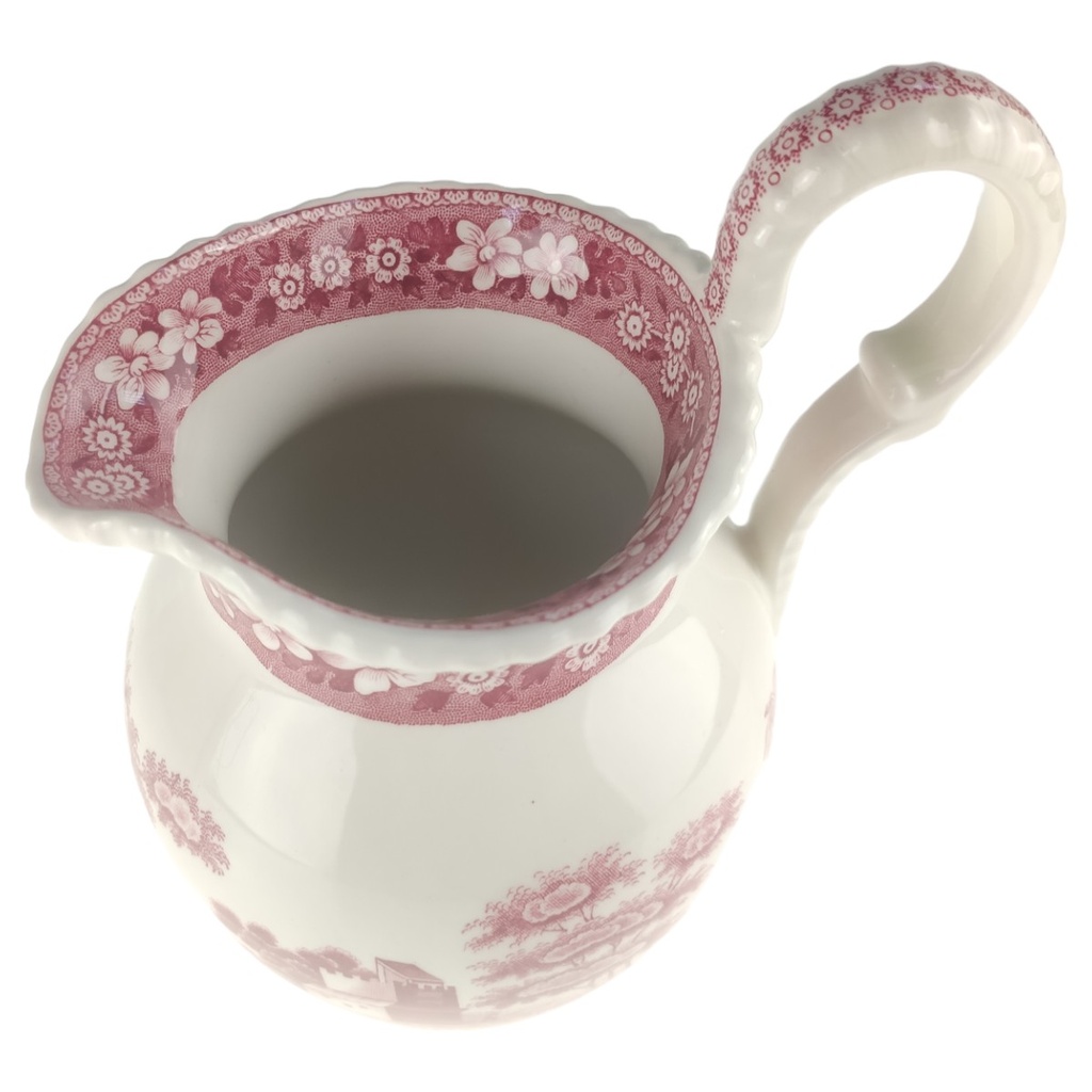 [1806065] Milchkrug 0,55 L H 16,7 L 12,8 B 10 Spode Copeland Pink Tower Rot Keramik gebraucht-gut Bild 2