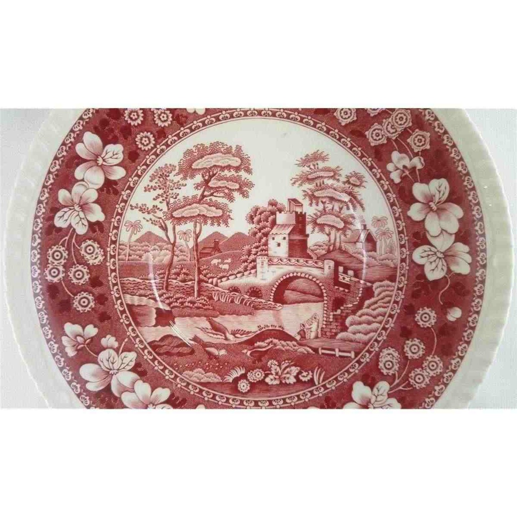 [1806068] Untertasse für Suppe L 17,9 B D Spode Copeland Pink Tower Rot Keramik gebraucht-sehr gut Bild 2