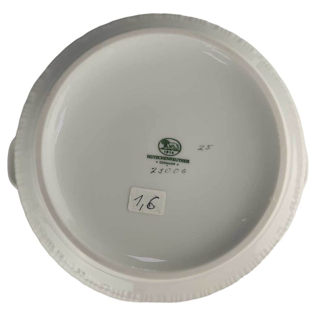 [1806085] Ragoutterrine 1,6 L H 15 L 22 B 16,7 Hutschenreuther Relief Platinrand Porzellan gebraucht-sehr gut Bild 5