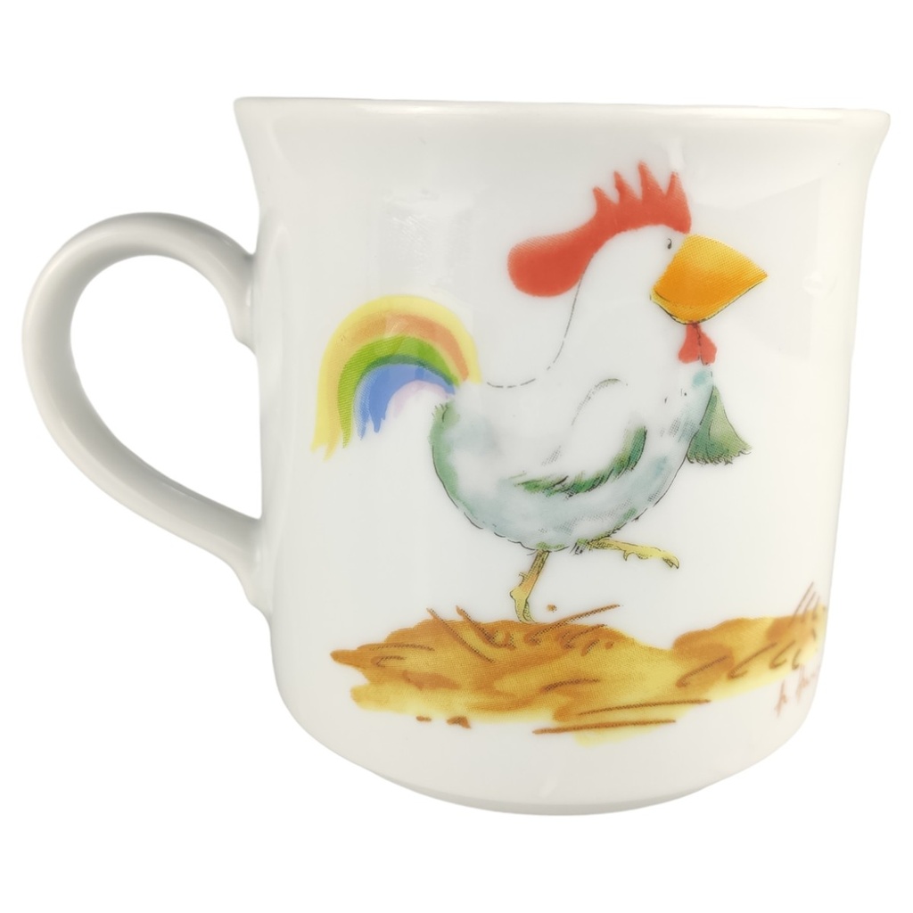 [2117839] Becher mit Henkel Kindergeschirr Freunde Helme Heine Rarität Bild 2