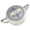 [1806168] Zuckerdose H 7,8 L 13,2 B 8,3 Jaeger & Co Indisch Blau Strohblume Porzellan gebraucht-sehr gut Bild 2