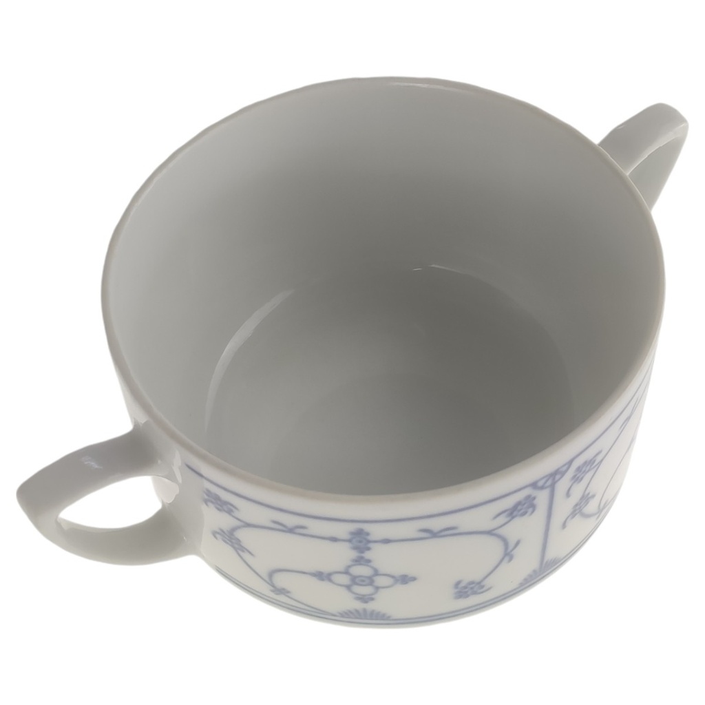 [1806169] Suppentasse H 6 L 16 B 10,7 Jaeger & Co Indisch Blau Strohblume Porzellan gebraucht-sehr gut Bild 2