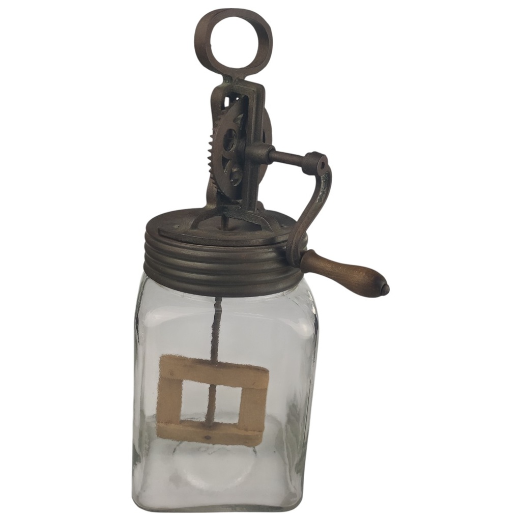 [1806231] Butterschleuder 3 L Glas Metall Holz gebraucht - gut Bild 2
