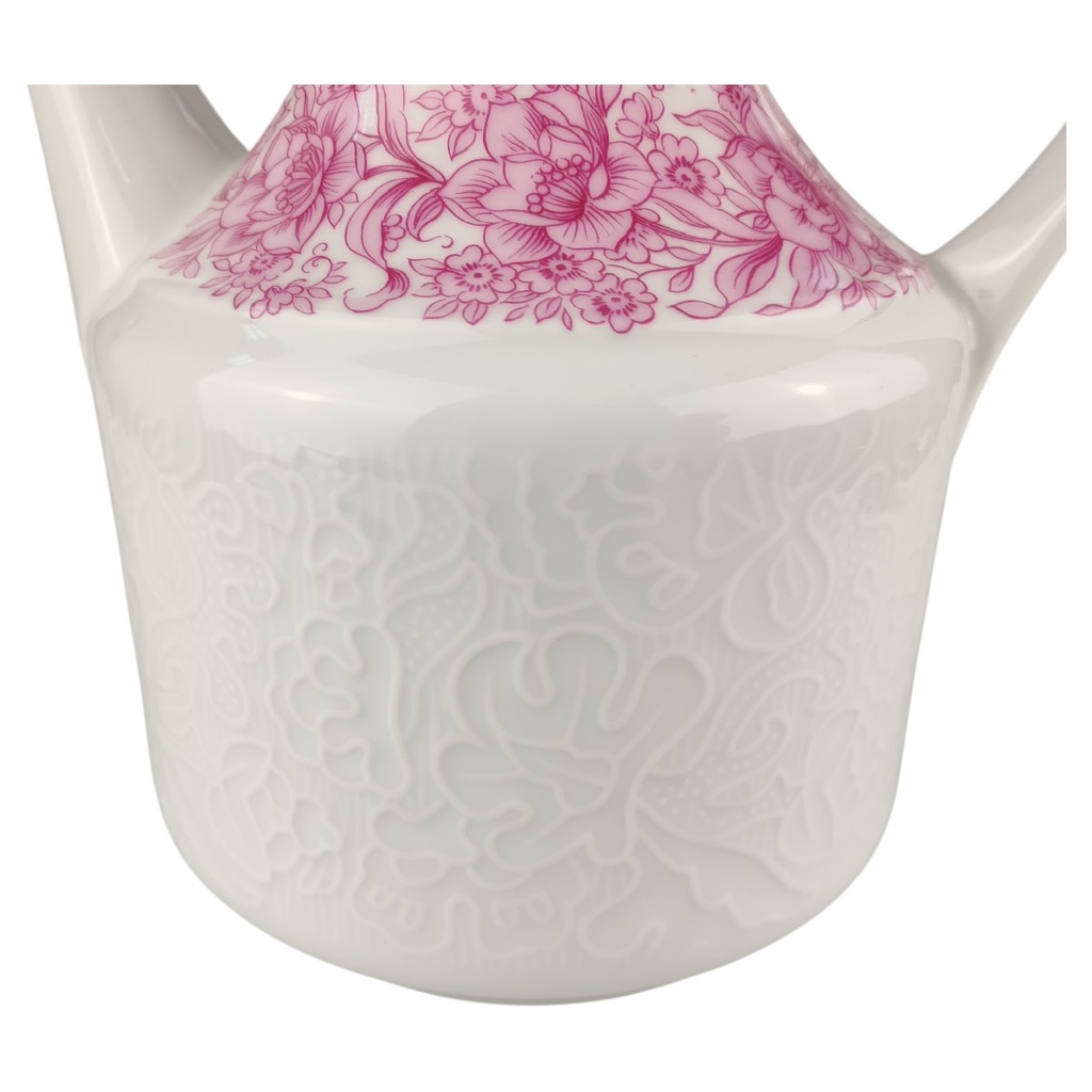 [1806269] Kaffeekanne 1,15 L Hutschenreuther Petra Relief roter Blumenkranz gebraucht - sehr gut Bild 5