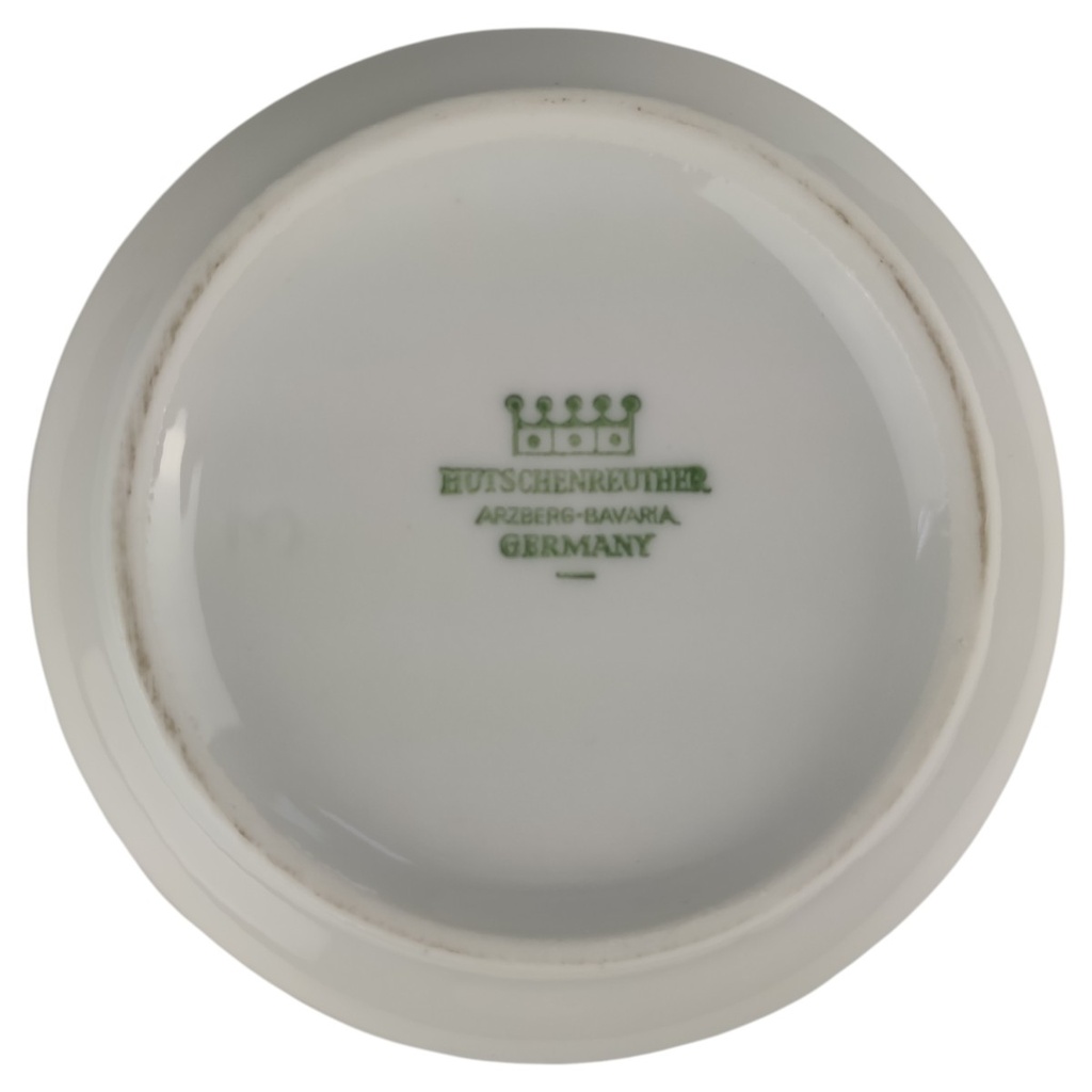 [1806272] Zuckerdose Hutschenreuther Petra Relief roter Blumenkranz gebraucht - sehr gut Bild 4