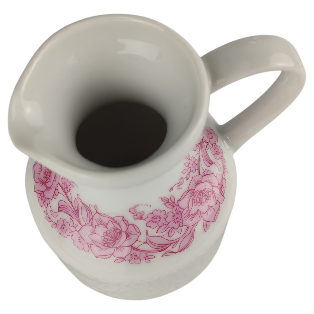 [1806273] Milchkännchen Hutschenreuther Petra Relief roter Blumenkranz gebraucht - gut Bild 2