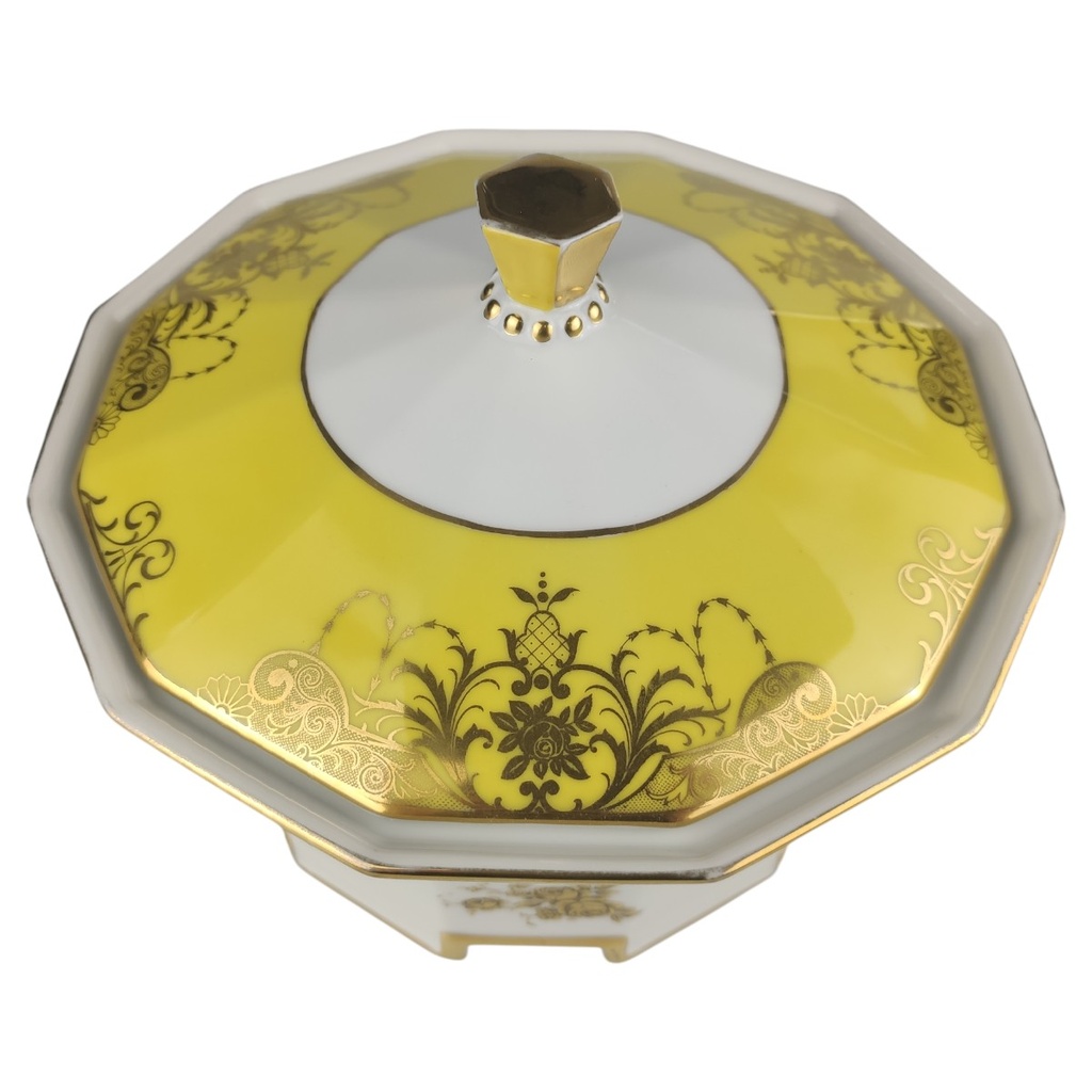 [1806300] Deckeldose Bonboniere Golddekor 2tlg Königl. pr. Tettau gebraucht - sehr gut Bild 2