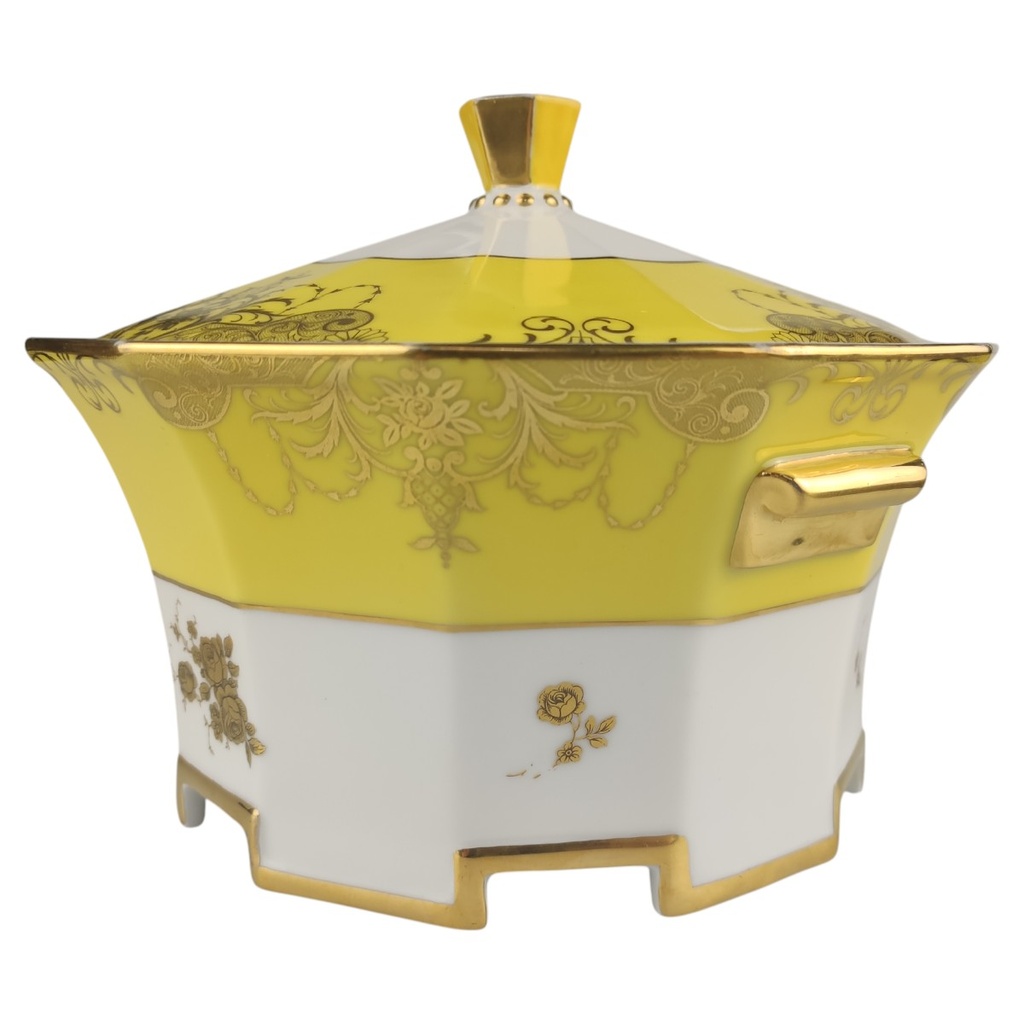 [1806300] Deckeldose Bonboniere Golddekor 2tlg Königl. pr. Tettau gebraucht - sehr gut Bild 5