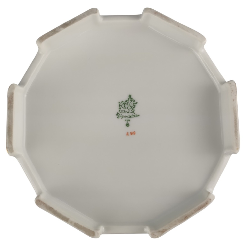 [1806300] Deckeldose Bonboniere Golddekor 2tlg Königl. pr. Tettau gebraucht - sehr gut Bild 6