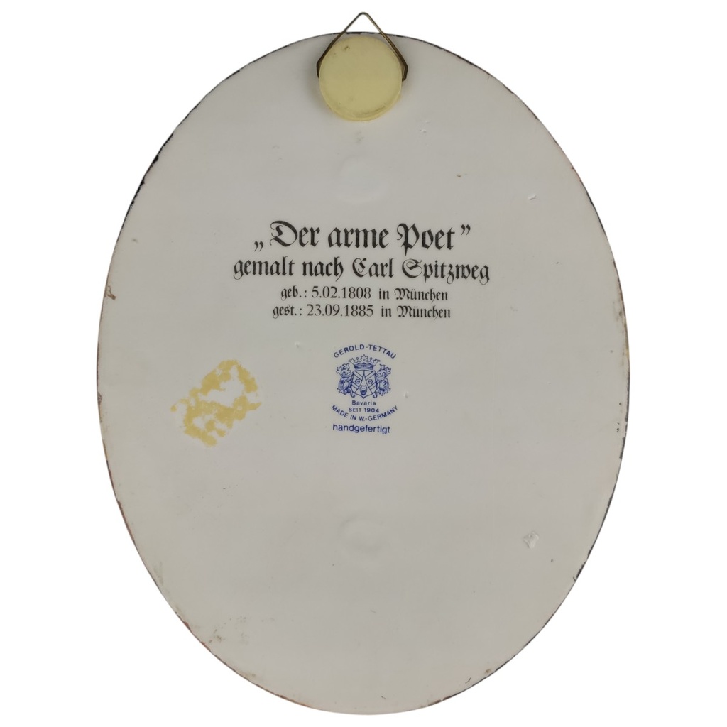 [1806319] Wandteller Wandplatte Gerold & Co Der arme Poet gebraucht - sehr gut Bild 4