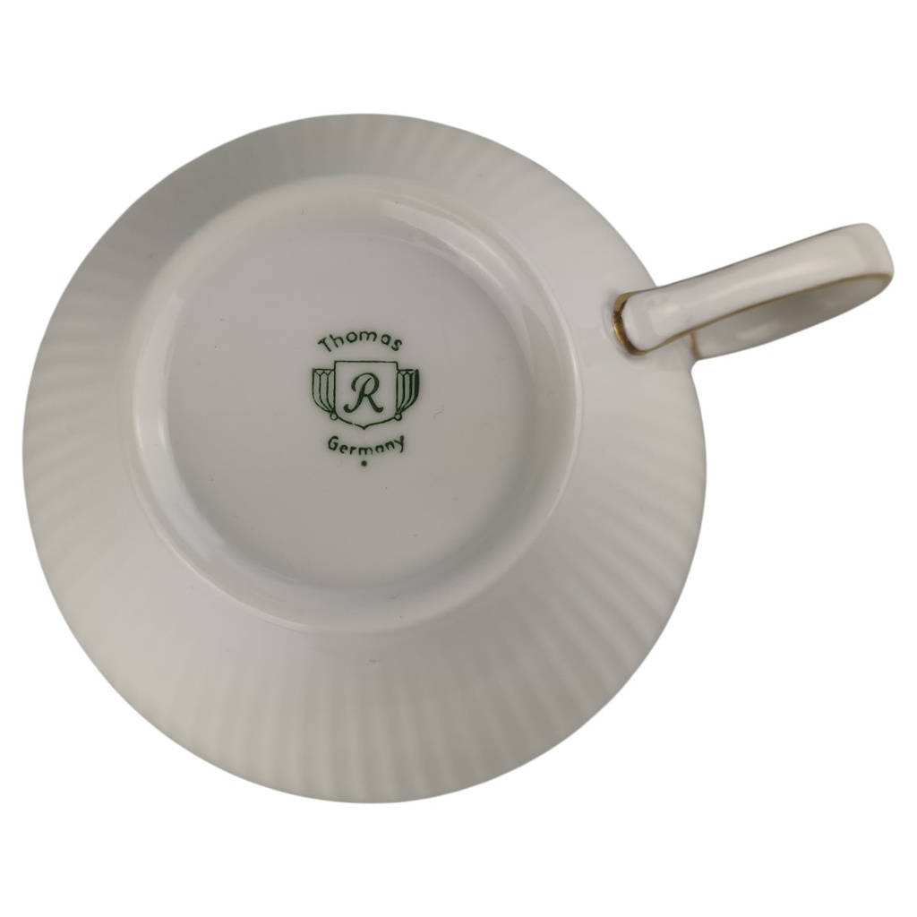 [1806341] Teetasse Thomas Relief Goldrand Weiß gebraucht - sehr gut Bild 4