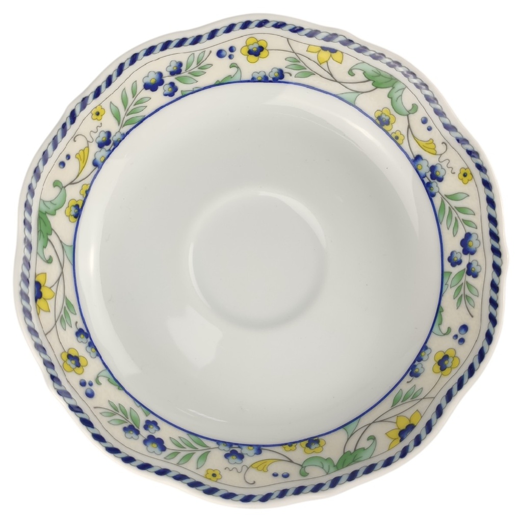 [1806360] Untertasse für Kaffee 13,8 cm TCM Tchibo Blaue Blütenranke gebraucht - sehr gut Bild 2