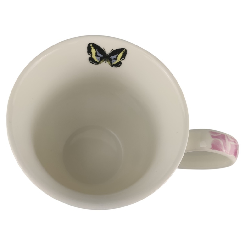 [1806378] Kakaobecher Eva d'Arley Tulpenblüten Schmetterling gebraucht - neuwertig Bild 2