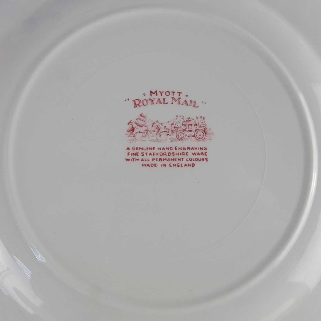 [1806409] Speiseteller Essteller 25 cm Myott Royal Mail Rot gebraucht - sehr gut Bild 4