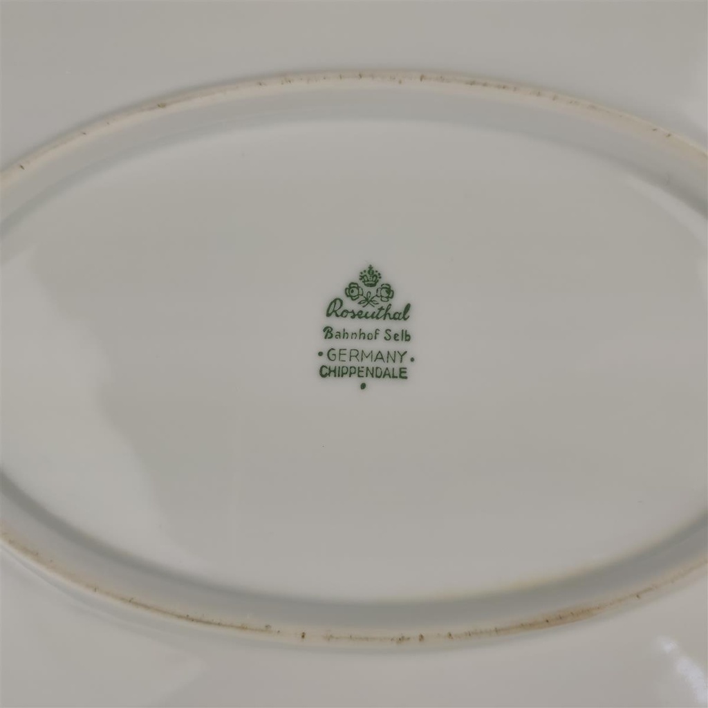[1818136] Servierplatte groß 46,3x30,5 cm Rosenthal Chippendale Weiß gebraucht - akzeptabel Bild 5