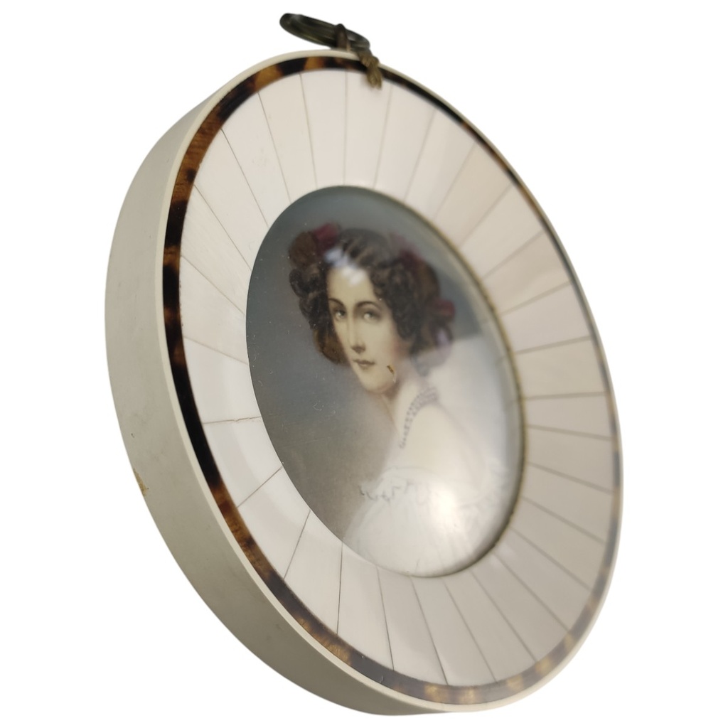 [1818152] Miniaturmalerei Lupenmalerei Porträt rund Elfenbein Auguste Strobl Bild 2